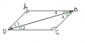 Признак параллелограмма ( противоположные углы ).png